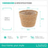 18cm Medium Seagrass Plant Pots Set of 3